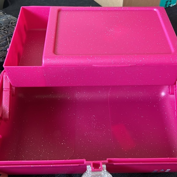 Caboodles pink glitter organizer travel case NWT - Picture 4 of 5